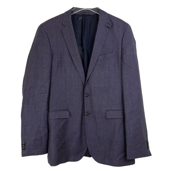 Hugo Boss Blazer Men's 42L Wool Linen Rhett 2 Extra Slim Jacket Check‎